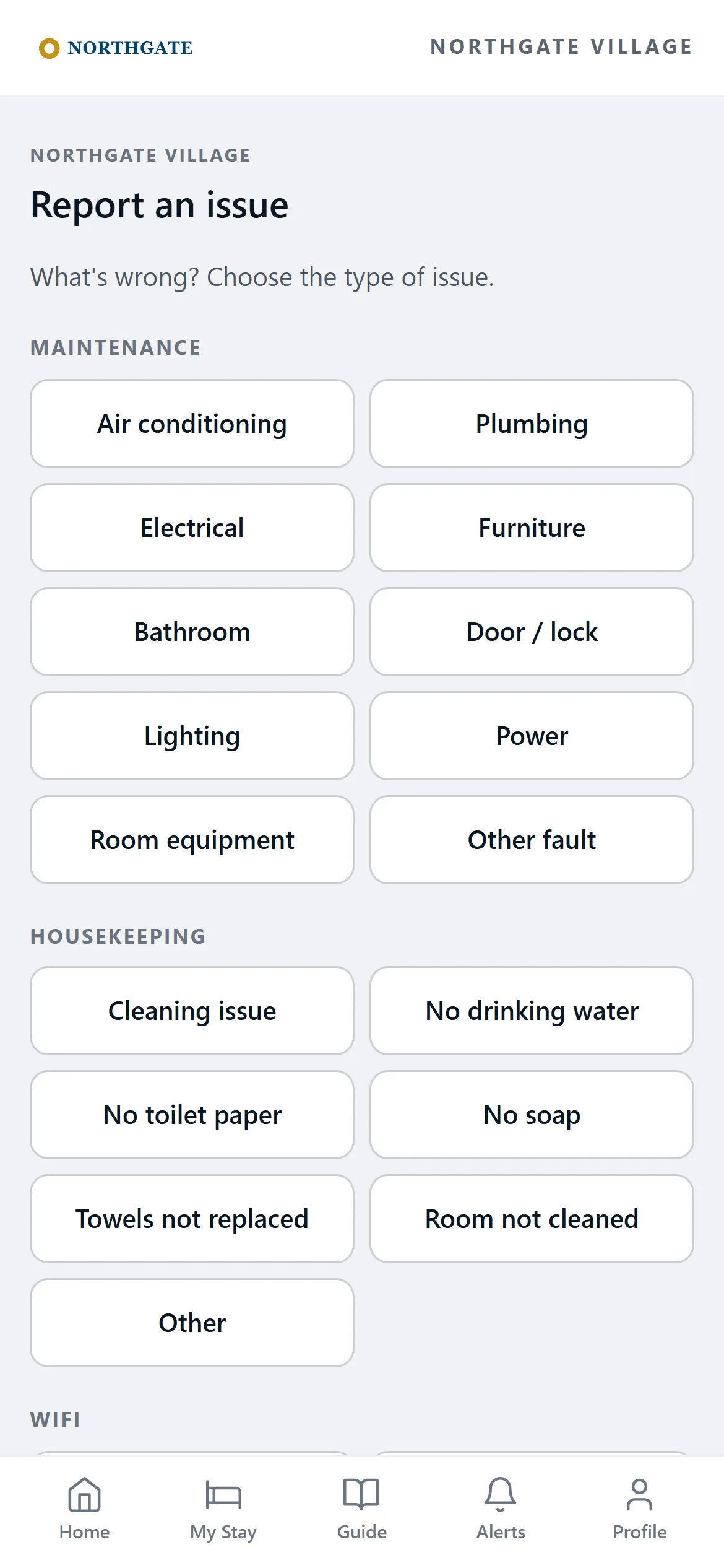 Reporting an issue